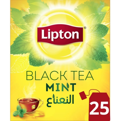 صورة ليبتون شاي أسود بالنعناع 25 كيس