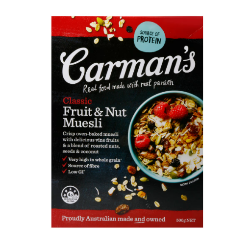 صورة كارمانز لوح موسلي كلاسيك بالفواكه والمكسرات 500 جم