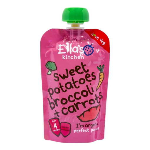 صورة إيلاس كيتشن طعام عضوي للأطفال بالبطاطا الحلوة والقرنبيط و الجزر 120 جم