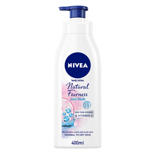 صورة نيفيا لوشن للجسم للتفتيح الطبيعي كول فريش فيتامين سي للبشرة العادية إلى الجافة 400 مل