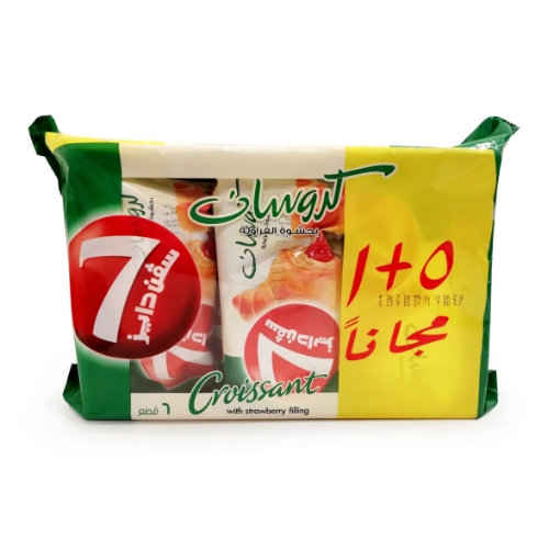 صورة سفن دايز كروسان بحشوة الفراولة 6 × 55 جم