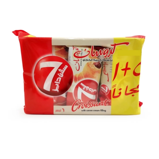 صورة سفن دايز كروسان بحشوة كريمة الكاكاو 6 × 55 جم