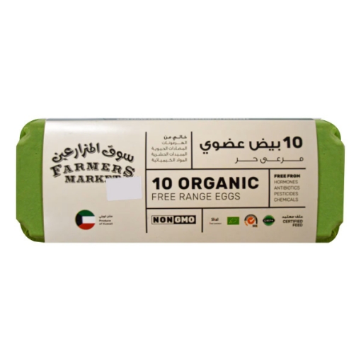 صورة سوق المزارعين بيض بني عضوي متوسط الحجم 10 قطع