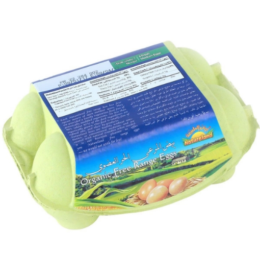 صورة أرض الطبيعة بيض المراعي الحرة العضوي 6 قطع