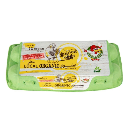 صورة بيض ذهبي بيض عضوي بني ١٠ حبات