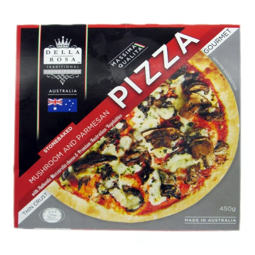 صورة ديلا روزا بيتزا مخبوزة رقيقة بالفطر و جبن البارميزان 450 جم