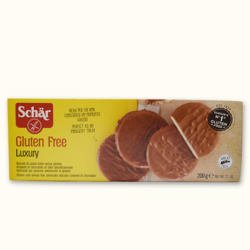 صورة شار بسكويت مغطة بالشكولاته خالي من الجلوتين 200 جم
