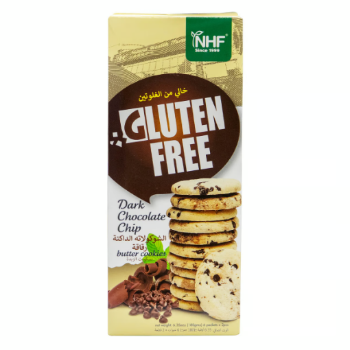 صورة NHF Gluten Free Dark Chocolate Chip Butter Cookies 180 g