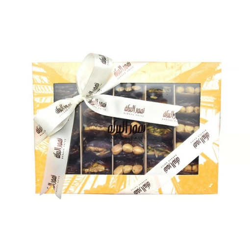 صورة علبة  هدية  تمر  بركة  بالمكسرات  ... 375 جرام