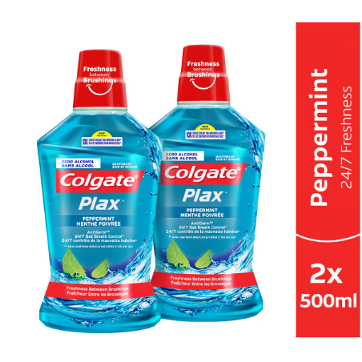 صورة كولجيت بلاكس غسول الفم بالنعناع 2 × 500 مل