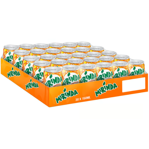 صورة Mirinda Orange Carbonated Soft Drink Can 30 x 150 ml