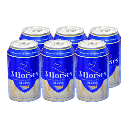 صورة 3 Horses Non-Alcoholic Malt Beverages 330ml x 6 Pieces