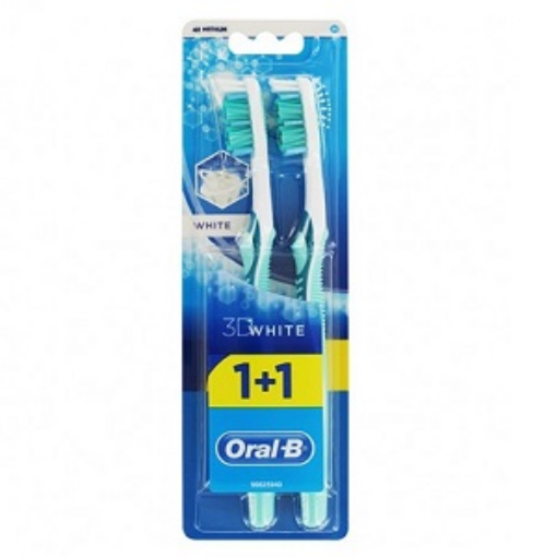 صورة اورال بي - فرشاة اسنان 3دي وايت فريش1+1حبة متوسطة