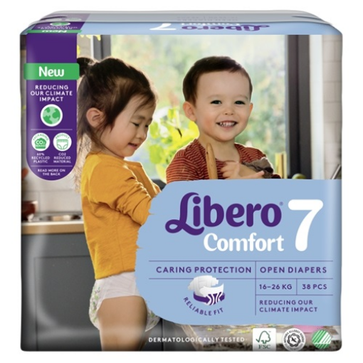 صورة ليبرو حفاضات اطفال كومفورت رقم7 من16-26كجم 38حبة