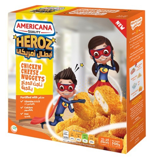 صورة امريكانا أبطال قطع ناجت دجاج بالجبنة 500جم