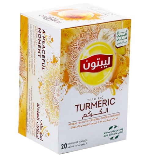 صورة ليبتون شاي اعشاب بالكركم، الزنجبيل والبرتقال 20كيس 40جم