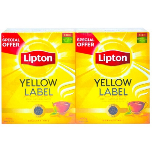 صورة ليبتون شاي العلامة الصفراء 400جم 2حبة