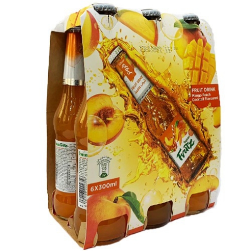 صورة تروبيكانا فروتز شراب فاكهة بنكهة كوكتيل المانجو بالخوخ 300مل 6حبة