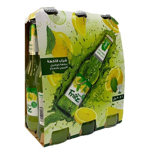 صورة تروبيكانا فروتز شراب فاكهة بنكهة كوكتيل اليمون والنعناع 300مل 6حبة