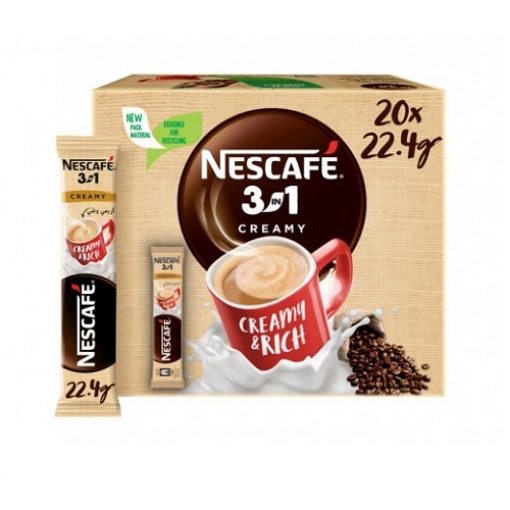 صورة نسكافيه 3في1 كريمي سريع التحضير 22.4جم 20ظرف