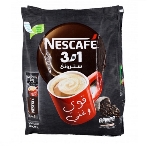 صورة نسكافيه سترونغ 3في1 قهوة سريعة التحضير 20جم 30ظرف
