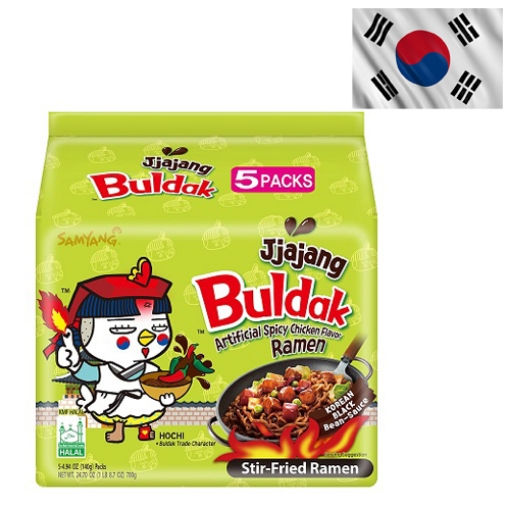 صورة ساميانج شعيرية نودلز رامن الحارة بنكهة الدجاج جاجانج 140جم 5حبة