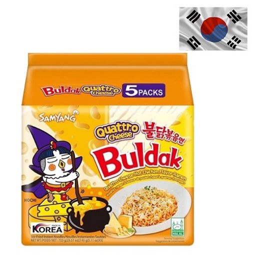 صورة ساميانج شعيرية نودلز رامن الحارة بنكهة الدجاج والجبن 140جم 5حبة