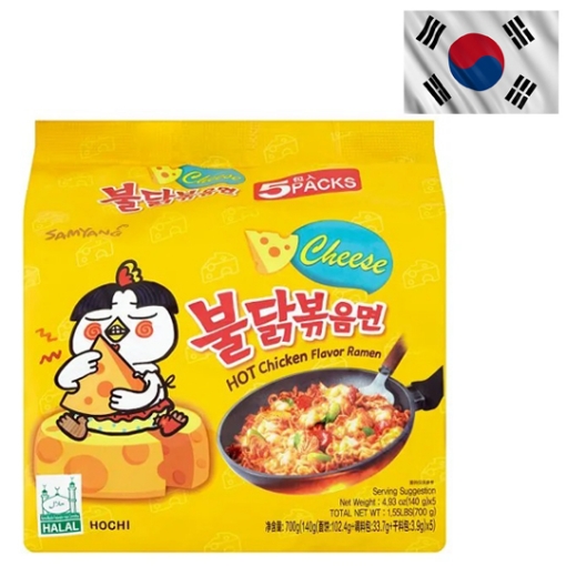 صورة ساميانج شعيرية نودلز رامن بنكهة الدجاج الحار والجبنة 140جم 5حبة