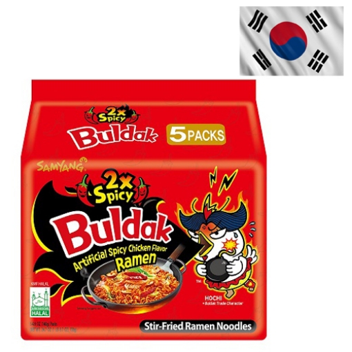 صورة ساميانج شعيرية نودلز رامن بنكهة الدجاج الحارة 140جم 5حبة