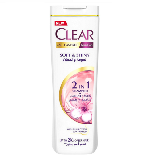 صورة كلير - شامبو وبلسم ضد القشره 2في1 لشعر ناعم ولامع 400مل