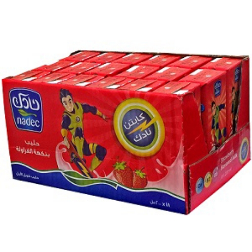 صورة نادك حليب بنكهة الفراولة 185مل 18حبة