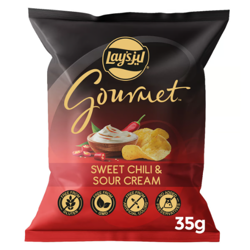 صورة ليز جورميه رقائق بطاطس بالفلفل الحلو والكريمة الحامضة 35 جم