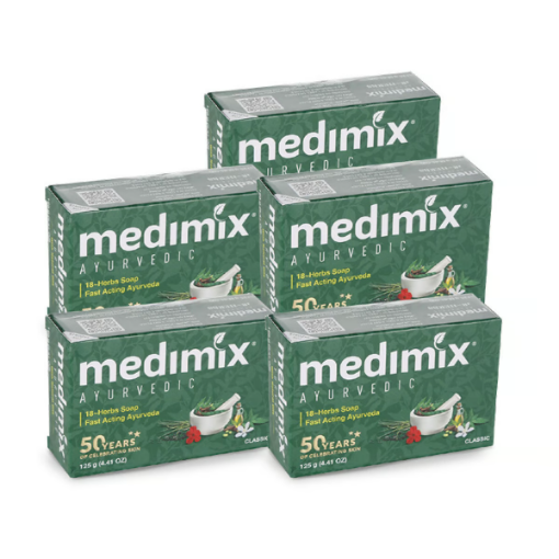 صورة ميدي ميكس صابون الايورفيدا ، 125 جم ، 4 + 1