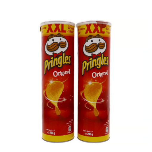 صورة برينجلز اكس اكس لارج رقائق البطاطس أصلي ٢ x ٢٠٠ جم